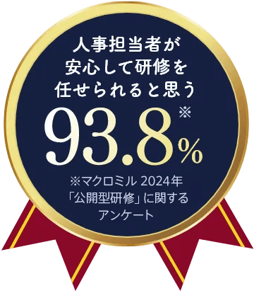 人事担当者が安心して研修を任せられると思う 93.8%